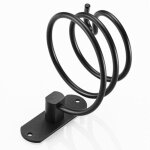 Support seche cheveux mural, porte s�che cheveux forme spirale, avec colle et vis sans poin�on, porte ...