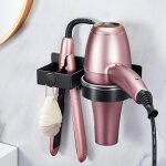 Support seche cheveux, porte seche cheveux et lisseur pour salle de bains / chambre  coucher / htel, ...