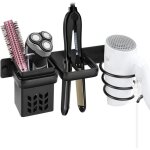 Support seche cheveux porte seche cheveux mural support seche cheveux et lisseur pour rangement brosse ...