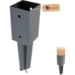 Support de sol pergola 71 x 71 mm rev�tement poudre anthracite ral 7016 ? ancre � enfoncer support poteau ...