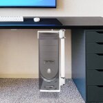 Support suspendu pour ordinateur, support sous le bureau, support rglable pour botier d'ordinateur, ...