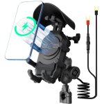 Support de tlphone pour moto avec chargeur sans fil 15 w et chargeur rapide pd / usb - c usb anti - ...