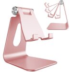 Support de t�l�phone portable ajustable, support de bureau en aluminium, compatible avec les iphone 16, ...