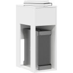 Support de tour d'ordinateur avec tiroir blanc 30x44x74 cm