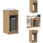 Vidaxl - support de tour d'ordinateur tiroir chne artisanal 35x45x77 cm - support de tour d'ordinateur ...