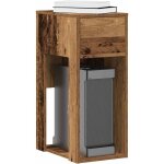 Vidaxl - support de tour d'ordinateur avec tiroir vieux bois 30x44x74 cm