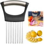 Support � tranches d'oignon en acier inoxydable, nouveau support � oignon pour trancher, coupe - citron, ...