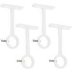 Supports de tringle à rideaux, 4 pièces aluminium support tringle rideau plafond pour barre 20mm à 25 ... Supports de tringle à rideaux, 4 pièces aluminium support tringle rideau plafond pour barre 20mm à 25 ...