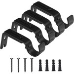 Support de tringle à rideaux, 4 pièces support mural réglable, support pour tringle à rideau en métal, ... Support de tringle à rideaux, 4 pièces support mural réglable, support pour tringle à rideau en métal, ...