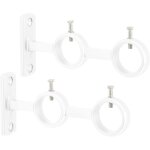 Support de tringle � rideau double, 2 pi�ces, fixation murale, pour tringle � rideau de diam�tre 15 - ...