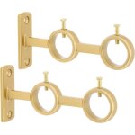 Support de tringle � rideau double, 2 pi�ces, fixation murale, convient pour tringle � rideau de diam�tre ...