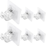 Support de tringle � rideau sans per�age ? 6 pi�ces, supports de crochets auto - adh�sifs et transparents ...