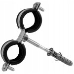 Support de tuyau � double collier en caoutchouc 1 pouce