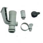 Support de tuyauterie et valve de jet 637r / 12363 ? pour piscines hors sol ? avec bouchon noir inclus ...