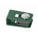 Support en u vert pour panneaux de cl�ture sur poteaux