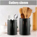 Support � ustensiles de cuisine, lot de 2 supports � couverts en acier inoxydable, panier � couverts ...