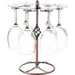 Support � verres � vin � 6 crochets, support � verres � pied en acier inoxydable pour s�choir � verres ...