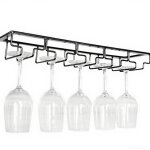 Support  verres  vin sous armoire, support  verres  vin surdimensionn  5 ranges, support  verres ...