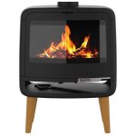 Supra - fr9016130b - pole  bois - vision horizontale et galbe - fonte - noir - d kris