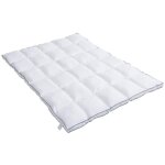 Surconfort de matelas anti - acariens 2 places - 160 x 200 cm - enveloppe satin 120 fils / cm2 - garnissage ...