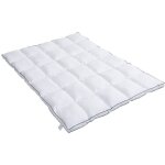 Surconfort de matelas anti - acariens 2 places - 160 x 200 cm - enveloppe satin 120 fils / cm2 - garnissage ...