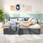 Canapé - lit convertible, canapé matelas pliant en velours avec cadre de forme fixe, canapé de sol pour ... Canapé - lit convertible, canapé matelas pliant en velours avec cadre de forme fixe, canapé de sol pour ...