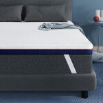 Surmatelas 160x200 cm inre paisseur 10 cm, mousse � m�moire de forme, dormir des deux c�t�s, confort ...