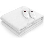 Surmatelas chauffant 2 places, sous - couverture lectrique 100w, 190x140 cm, 6 temprature & 2 tlcommande, ...