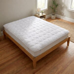 Surmatelas moelleux 160x200 cm - protege matelas impermeable - housse coton - 4 coins elastiques - traitement ...
