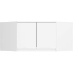 Akord - surmeuble pour armoire s100 blanc 100 cm 2 portes fa�ade blanche 3 �tag�res 100x50x55 cm