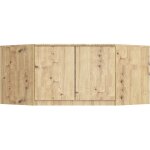 Surmeuble pour armoire akord s100 ch�ne artisan 100 cm 2 portes 3 �tag�res 100x50x55 cm