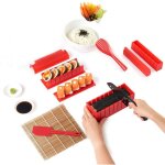 Sushi maker kit sushi maker red complete with sushi knife and exclusive des didacticiels vid�o 10 piece ...