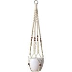 Suspension plante macram� pot suspendu plante porte d�coration du jardin avec 4 jambes en corde de coton ...