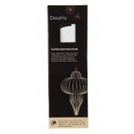 Suspension pour sapin de nol en papier 12 x 20 cm, blanc avec bords champagne