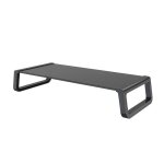 Ansan support d'cran rehausseur d'cran bureau table d'ordinateur verre noir - svita