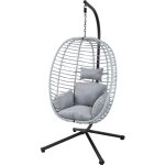 Belly fauteuil suspendu avec cadre fauteuil suspendu pliant si�ge suspendu panier suspendu gris - svita ...