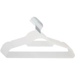 Lot de 10 cintres pour costume peu encombrant antidérapant velours blanc - svita Lot de 10 cintres pour costume peu encombrant antidérapant velours blanc - svita