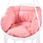 Coussin pour fauteuil suspendu, coussin d'assise, panier suspendu, mlange de lin rose - svita