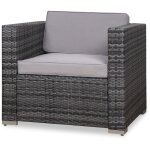 Svita - fauteuil en rotin compl�ment d'accessoires, canap� en polyrotin california lugano gris