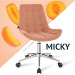 Svita - micky chaise de bureau pour enfants chaise de bureau rglable en hauteur en orange pastel