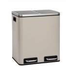 Svita ? poubelle sous �vier 30l ? 2 compartiments avec p�dales antid�rapantes ? acier thermolaqu� taupe ...