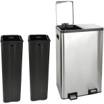 Svita tmh2x30 poubelle de tri 2x30l 60l 2 compartiments softclose inox
