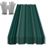 Swanew 12x tles profiles ondules revtement mur toit abri de jardin, vert, 129cm x 46cm = 7. 12m