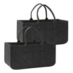 Swanew 2 pices de sacs en feutre sac shopping feutre panier pour bois de chemine sac  provisions panier ...