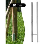 Swanew 2x ancres h support de poteau douille  enfoncer ancre de poteau douille de sol 81 mm