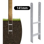 Swanew 2x h support de poteau h - ancre patte de poteau ancre de poteau pied de poteau 141x600mm Swanew 2x h support de poteau h - ancre patte de poteau ancre de poteau pied de poteau 141x600mm