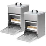 2x mangeoire poules en acier galvanis ? distributeur automatique 5kg avec pdale et protection tanche ...