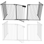 Swanew - barrire pare feu avec portillon, barriere de securite enfant - animaux, pliable, longueur totale ...