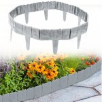 Swanew - bordures de pelouse bordure de jardin clture flexible de pelouse aspect pierre 10 pcs 2. 5m ...