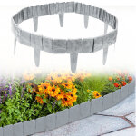 Swanew - bordures de pelouse bordure de jardin clture flexible de pelouse aspect pierre 20 pcs 5m gris ...